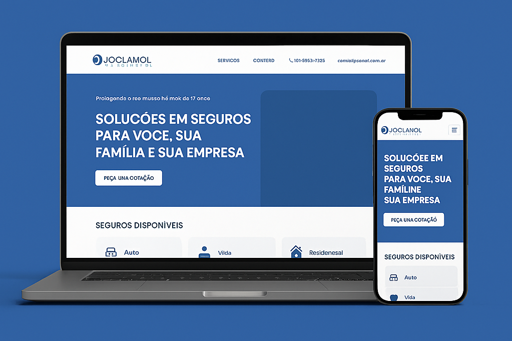 Joclamol Corretora de Seguros - Site Institucional